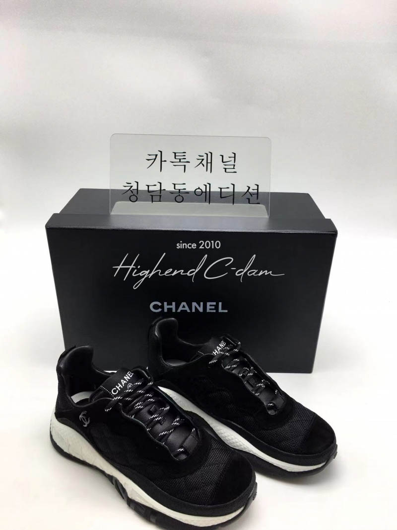 샤넬 믹스드파이버 스니커즈 21FW 블랙