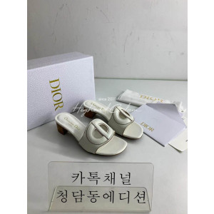 디올 D 클럽 카프스킨 슬라이드 (굽4.5cm) (6COLOR)