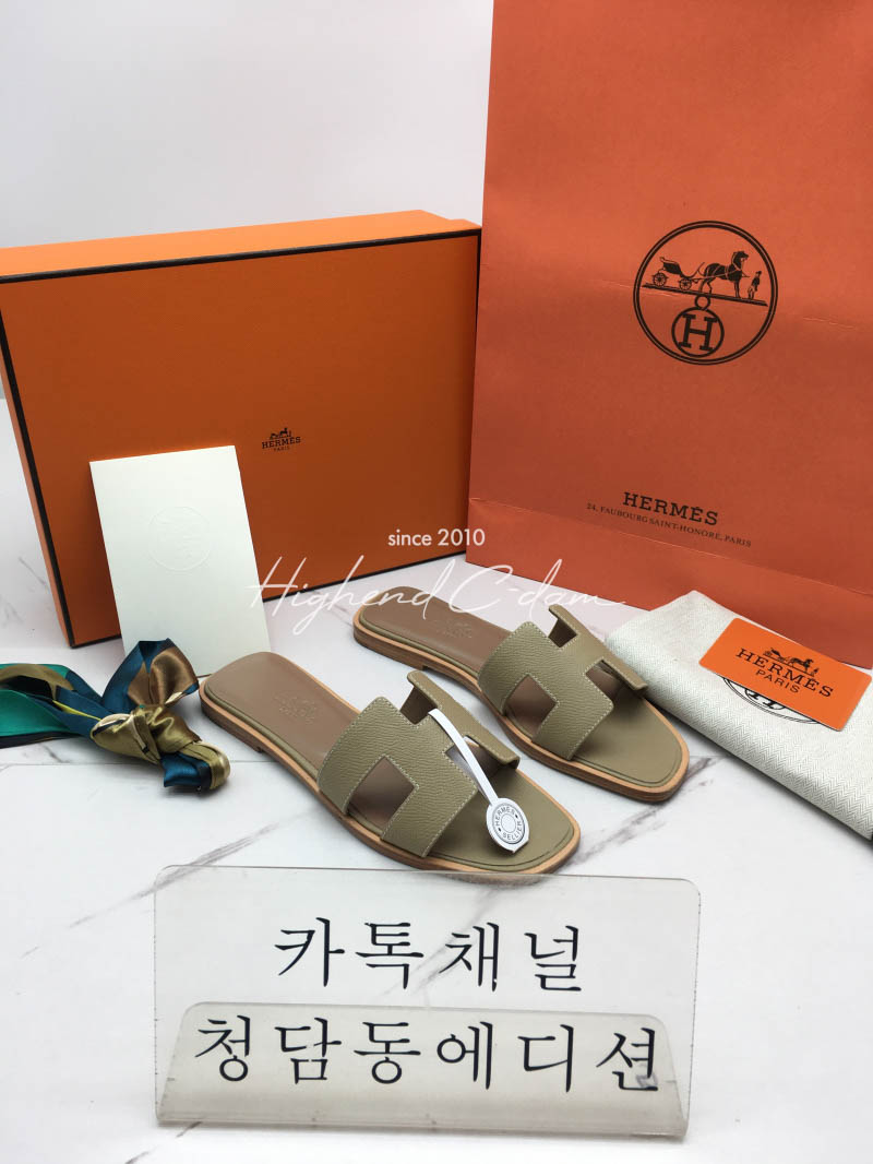 에르메스 오란 슬리퍼 앱송가죽 최고퀄