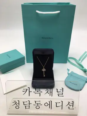 티파니앤코 크라운 키 목걸이 (컬러 로즈골드, 화이트골드)