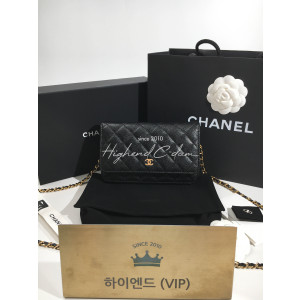 샤넬 클래식 플랩 woc 체인 윌릿 금장 (마그네틱 버클) (하이엔드급)