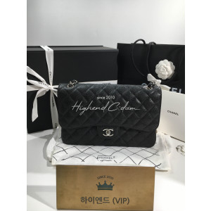 샤넬 클래식 캐비어 / 램스킨 라지 30cm 은장 (하이엔드급)