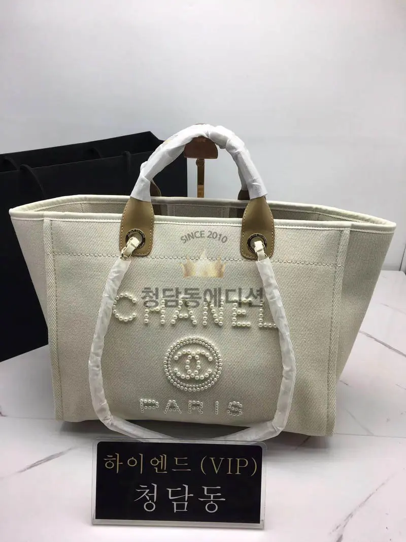 샤넬 도빌백 진주로고