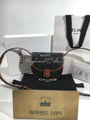 셀린느 트리오페 미니 베사체 숄더백 (컬러 화이트, 탄) (하이엔드급)
