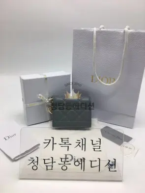 디올 까나쥬 램스킨 반지갑