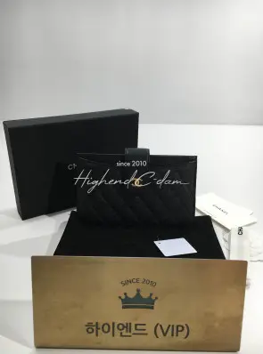 샤넬 캐비어스킨 카드홀더 파우치