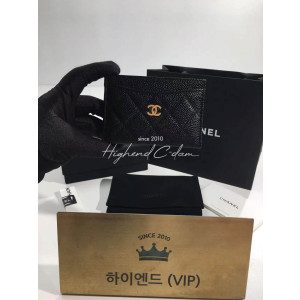 샤넬 클래식 캐비어 카드홀더 금장