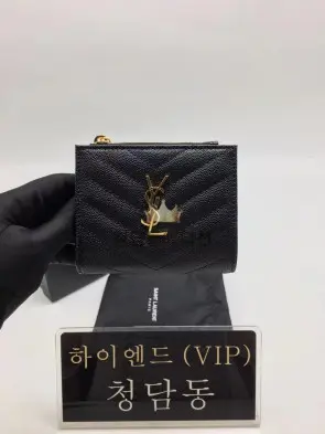 생로랑 모노그램 지퍼 카드 케이스 517045