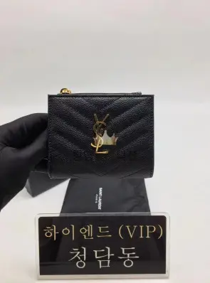 생로랑 모노그램 지퍼 카드 케이스 517045