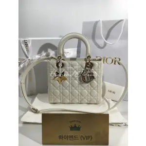디올 레이디백 미디움 (램스킨)