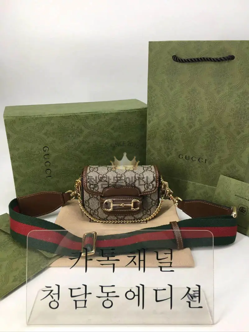 구찌 1955 홀스빗 스트랩 지갑