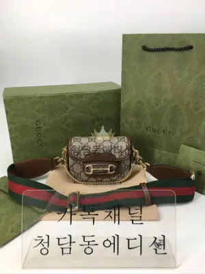 구찌 1955 홀스빗 스트랩 지갑
