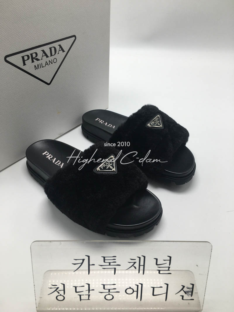프라다 퍼 슬리퍼