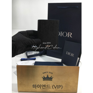 디올 CD 오블리크 갤럭시 로고 카드홀더