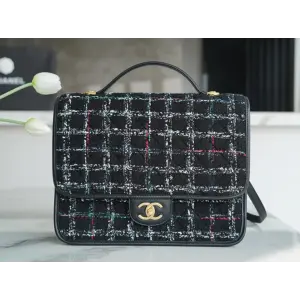 샤넬 22K 트위드 탑핸들 백팩