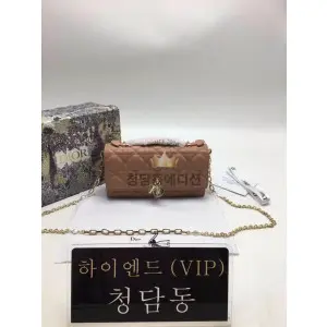 디올 레이디 탑 핸들 클러치 (컬러 핑크)