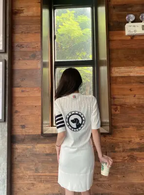 톰브라운 강아지 니트 원피스 (2color)