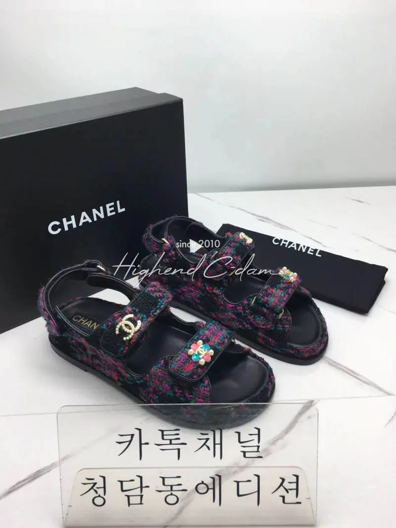 샤넬 벨크로 샌들