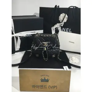 샤넬 22P 듀마 백팩 투포켓 스몰 카프스킨 캐비어