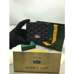 고야드 빅투와르 반지갑 (컬러 다크네이비)
