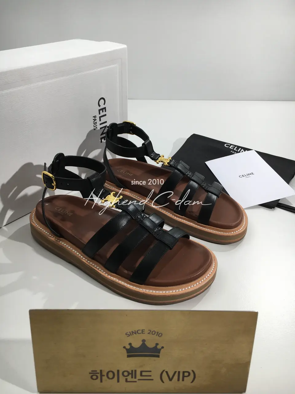 셀린느 23ss celine 클레아 트리오페 글레디에이터 샌들