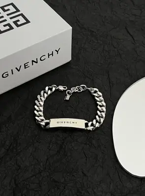 지방시 givenchy 레터 메탈 체인 브레이슬릿