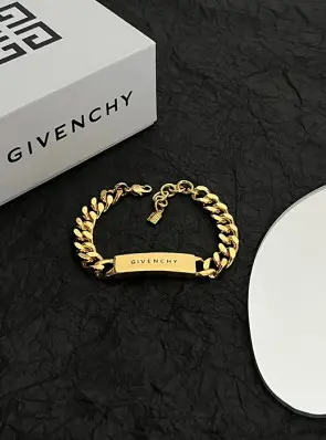 지방시 givenchy 레터 메탈 체인 브레이슬릿