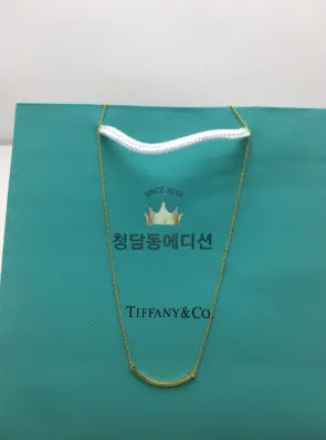 티파니 스마일 목걸이 민무늬 (3COLOR) (V-gold소재)