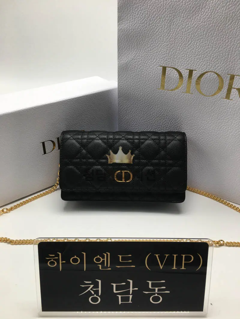 디올 카로 파우치 백 블랙