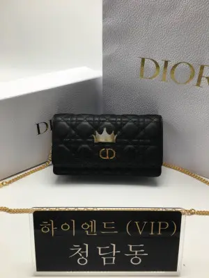 디올 카로 파우치 백 블랙