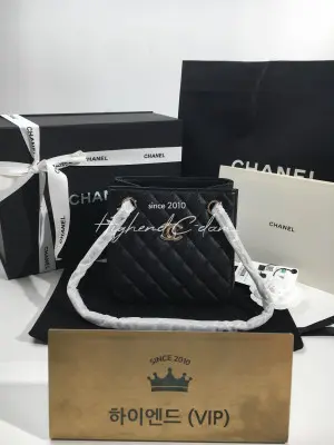 샤넬 클래식 미니 버킷백 캐비어 블랙 AS3176