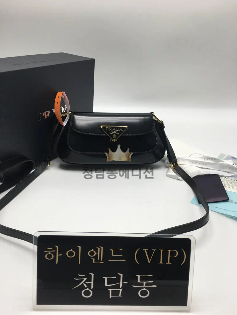 프라다 브러쉬드 가죽 숄더백 1BD345