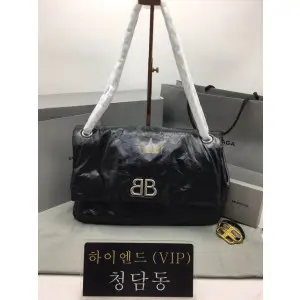 발렌시아가 BLCG BB 모나코 미디움 체인백 (스트랩 컬러 실버)