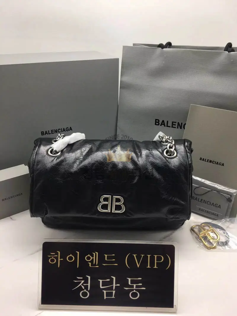 발렌시아가 BLCG BB 모나코 스몰 체인백 블랙