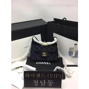 샤넬 23B 벨벳 포켓 체인 호보백 스몰