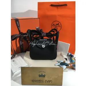 에르메스 미니 린디 올수공 (컬러 누아/은장)