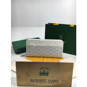고야드 마티뇽 지퍼 어라운드 장지갑 (화이트)