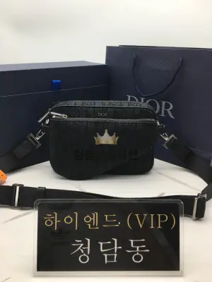 디올 오블리크 새들 트리플 메신저백