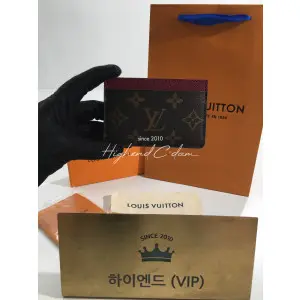 루이비통 포트카트 심플 카드 홀더 (컬러 핑크)