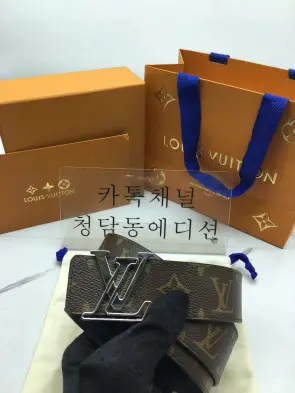 루이비통 버클 양면 벨트 4cm