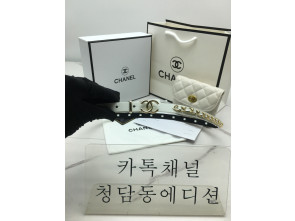 샤넬 cc 로고 체인 레더 벨트 1.5cm (upgrade ver.)