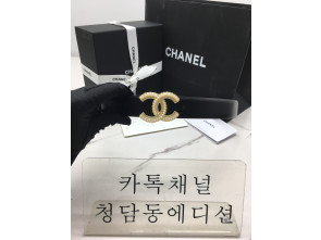 샤넬 다이아몬드 펄 cc 로고 레더 벨트 3cm