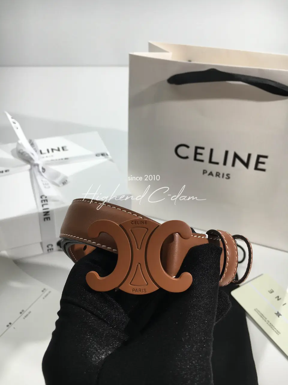 셀린느 트리오페 벨트 2.5cm
