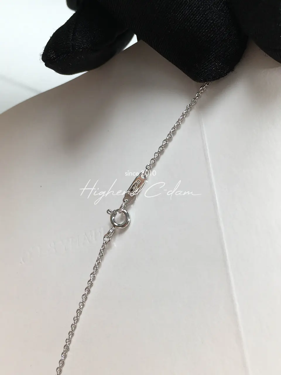 티파니 스마일 목걸이 (3.6CM) (V-gold소재) (컬러 로즈골드, 화이트골드)