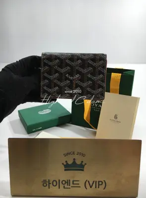 고야드 말제르브 플랩 카드지갑 (컬러 블랙탄 브라운)
