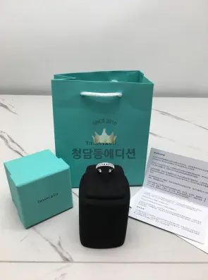 티파니앤코 T 와이어 와이드링 (컬러 화이트골드, 로즈골드)