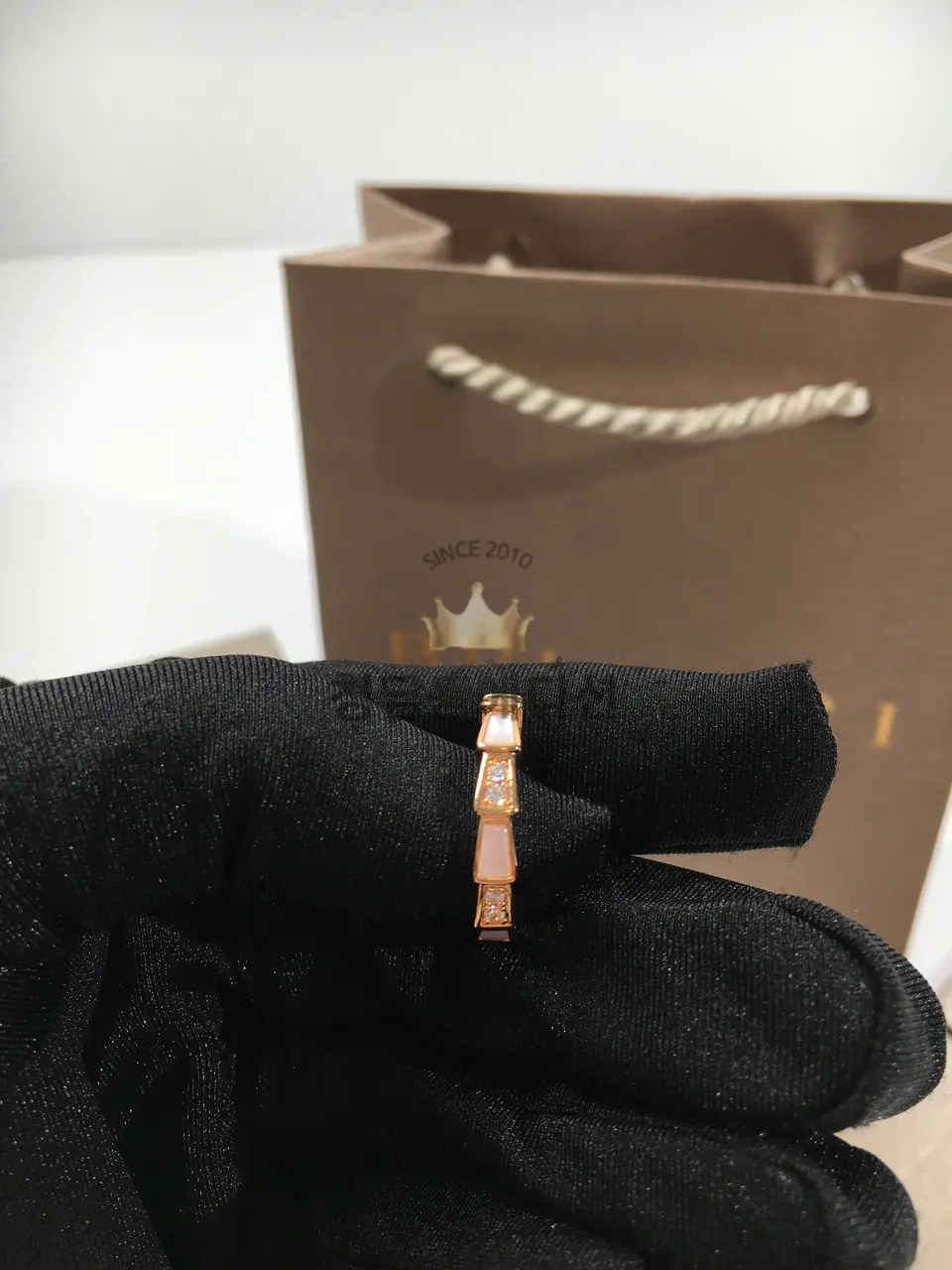 불가리 세르펜티 바이퍼 반지 (컬러 로즈골드)