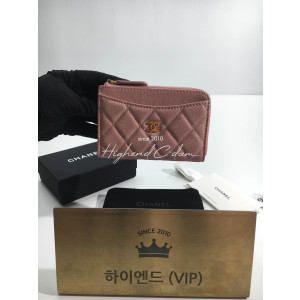 샤넬 클래식 지퍼 카드지갑 AP3179 (컬러 핑크)