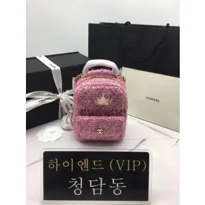 샤넬 24P 트위드 미니 백팩