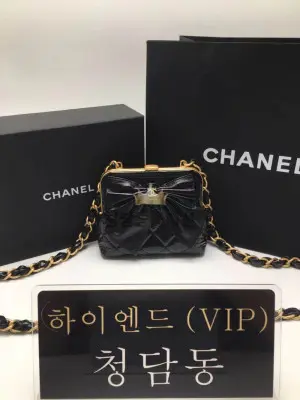 샤넬 체인 달린 리본 미니백 AP4028 블랙(블랙리본)